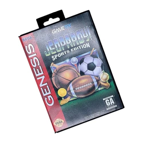Jeopardy! Sports Edition (Sega Genesis, 1993) Video Game With Manual CIB