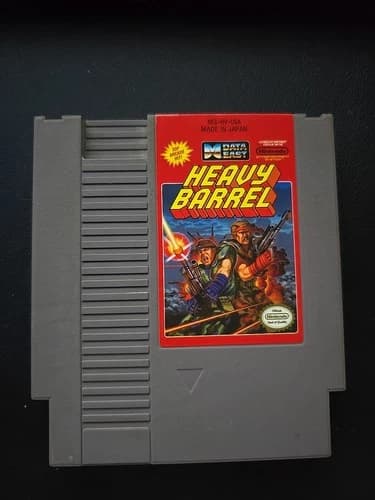HEAVY BARREL Nintendo Game Cartridge NES Authentic, Tested & Works ~ Very Good