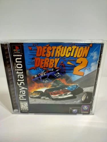 Destruction Derby 2 (Sony PlayStation 1, 1997) black label CIB tested