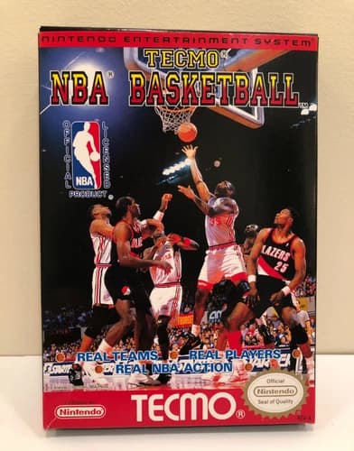 Tecmo NBA Basketball (Nintendo Entertainment System) video game, CIB with manual