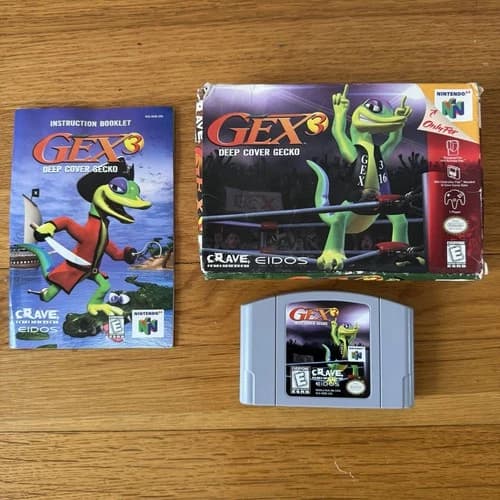 Gex 3: Deep Cover Gecko (Nintendo 64 N64) Complete in Box CIB