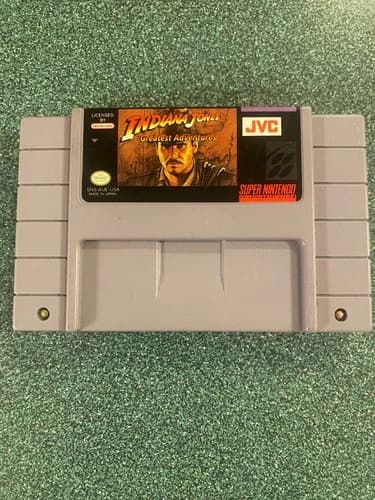 Indiana Jones' Greatest Adventures (Super Nintendo) SNES Works!