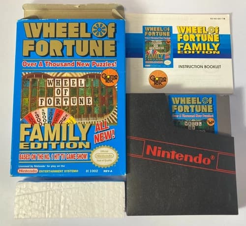 Wheel of Fortune Family Edition Nintendo NES *CIB, BEST LOOKING*