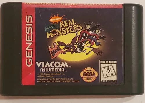 AAAHH Real Monsters (Sega Genesis, 1995) Cartridge Only FAST SHIPPING (READ BIO)