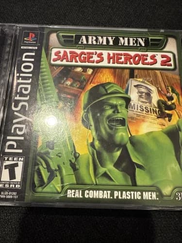 Army Men: Sarge's Heroes 2 (Sony PlayStation 1, PS1)Complete: Game, Box, Booklet