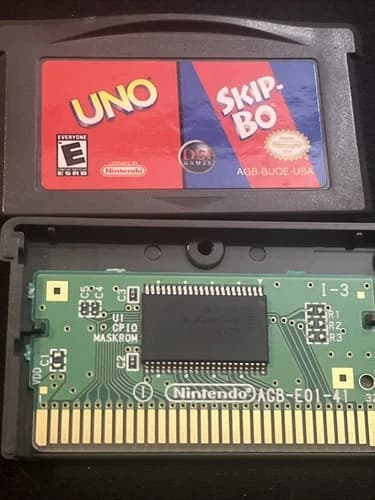 Uno/Skip-Bo (Nintendo Game Boy Advance, 2006) Game Only Authentic