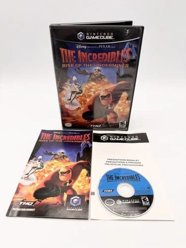 Incredibles Rise of the Underminer Nintendo GameCube Complete With Manual CIB