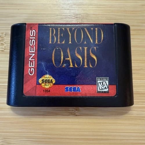SEGA 💥 Beyond Oasis 💥 Genesis 💎 SAVES 💎 Battery Works! Tested Working Clean