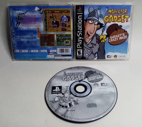 Inspector Gadget: Gadget's Crazy Maze PS1 (Sony PlayStation 1, 2001) Tested