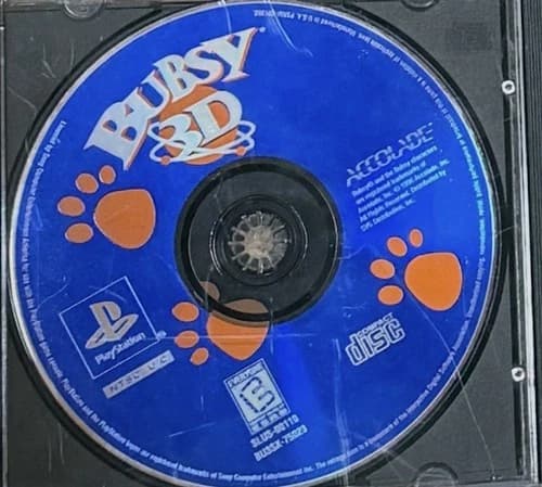 Bubsy 3D (Sony PlayStation 1, 1997) Disc Only