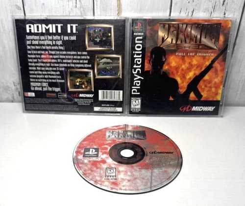 PS1 Maximum Force: Pull the Trigger (PlayStation 1, 1997) PS1 Complete REG CARD
