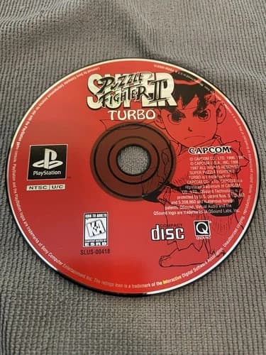 Super Puzzle Fighter 2 Turbo (Playstation 1, US) - Disc Only, Tested, VG