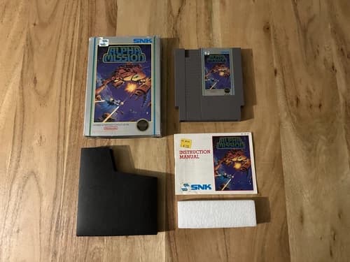 Alpha Mission CIB 5 Screws Version Nintendo NES RARE