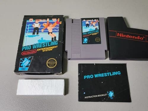 Pro Wrestling NES Complete CIB Nintendo Authentic w/ Game Box Manual Tested