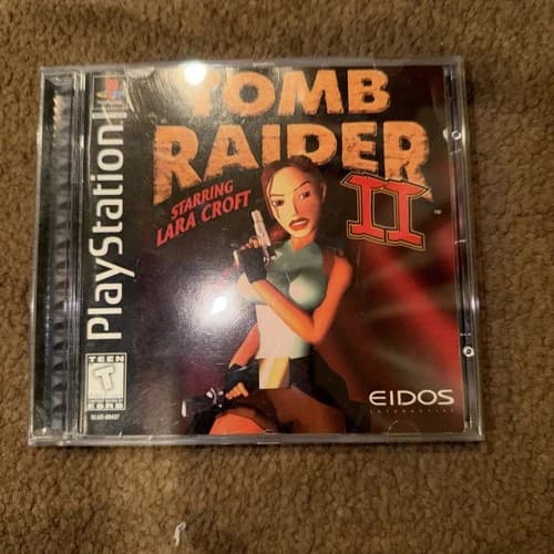 Tomb Raider II /2 (Sony PlayStation 1, 1997) PS1 Black Label Complete CIB