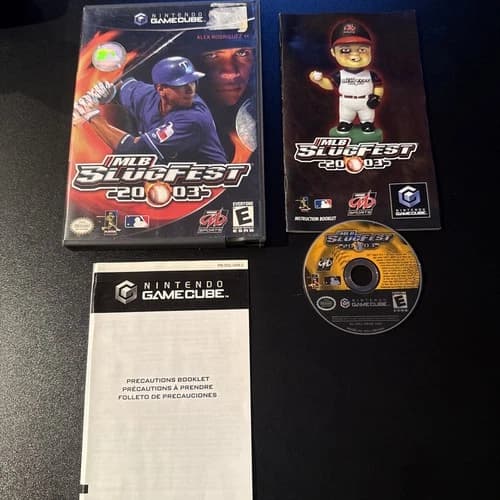 MLB SlugFest 2003 (Nintendo GameCube, 2002) CIB Complete w/ Reg Card - Tested