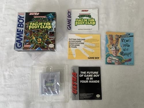 Teenage Mutant Ninja Turtles Fall of the Foot Clan Game Boy CIB Complete In Box!