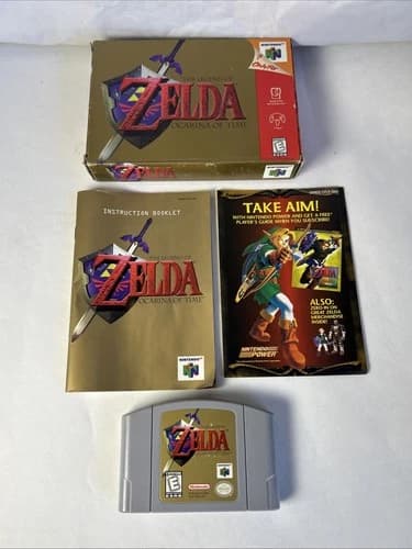 Legend of Zelda Ocarina of Time Nintendo 64 N64 Complete Box CIB Authentic 1st