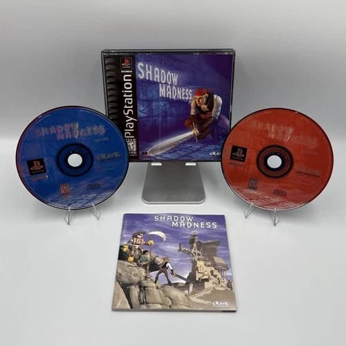 Shadow Madness (Sony PlayStation 1, 1999) Cib W/Registration Card Tested