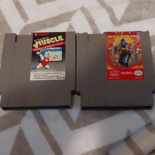 Tecmo Ninja Gaiden Bandai Tag Team Match M.U.S.C.L.E. Nintendo NES