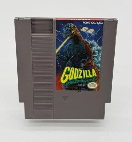Godzilla: Monster of Monsters (Nintendo NES, 1989) Authentic Tested Very Good