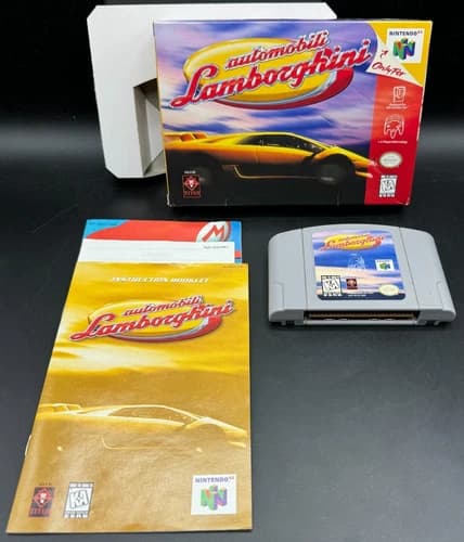 Automobili Lamborghini Nintendo 64 N64 CIB Complete W/ Manual Authentic