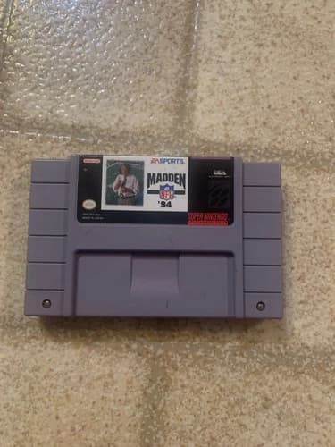 MADDEN NFL '94 - Super Nintendo SNES (Authentic) Game, Tested & Working