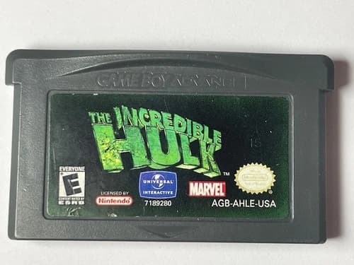 The Incredible Hulk GBA Game Boy Advance Cartridge (2007)