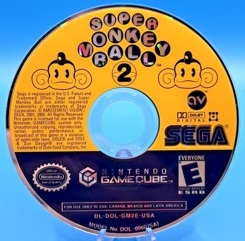Super Monkey Ball 2 (Nintendo GameCube, 2002) Disc Only Tested & Working