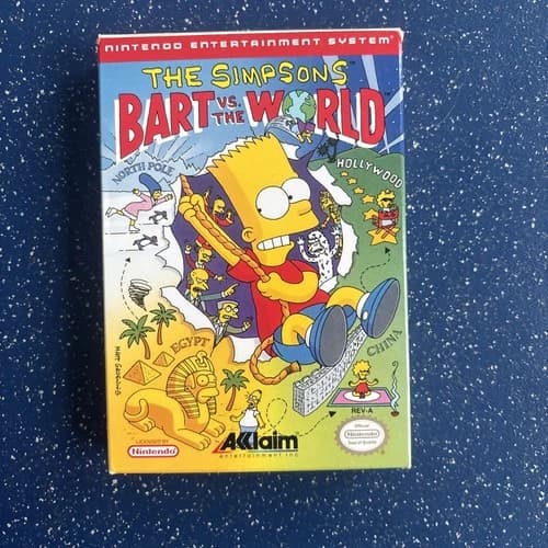 The Simpsons: Bart vs. the World Nintendo NES CIB Tested Works Great Condition