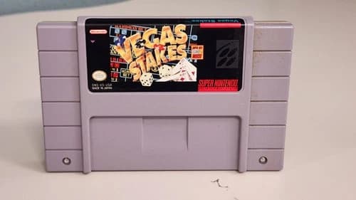 Vegas Stakes (Super Nintendo, SNES) Game Cart Cartridge Only Authentic Tested!