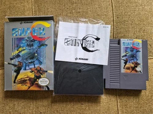 Super C Nintendo NES Complete in Box with Manual, Paperwork, and Foam