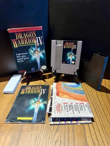 Nintendo NES Dragon Warrior IV CIB Maps Manuals Dust Sleeve RPG