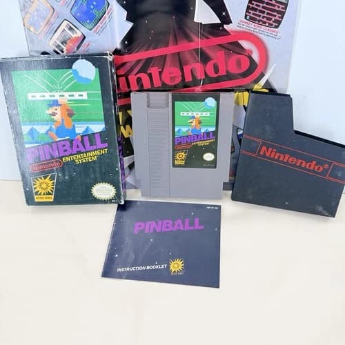 Pinball (Nintendo Entertainment System NES, 1985) - CIB Complete, Tested, Works!
