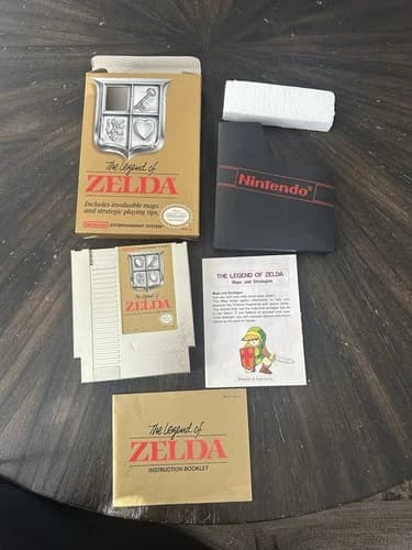 Nintendo NES Game The Legend Of Zelda CIB Complete In Box Map