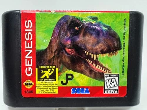 The Lost World Jurassic Park Sega Genesis Authentic Tested Working OEM Cartridge