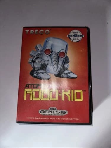 Atomic Robo-Kid (Sega Genesis,1990) Authentic & Complete In Box Tested & Working
