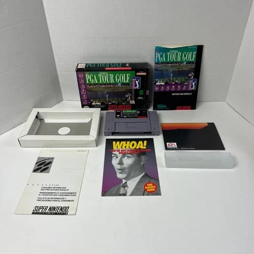 PGA Tour Golf Super Nintendo Entertainment System Video Game Complete