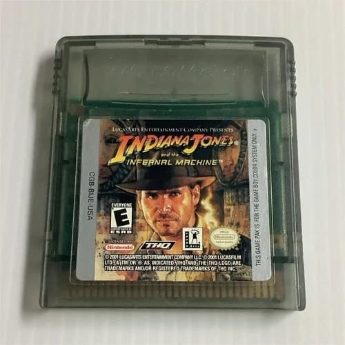 Indiana Jones and the Infernal Machine - Game Boy Color GBC Cartridge Only - THQ