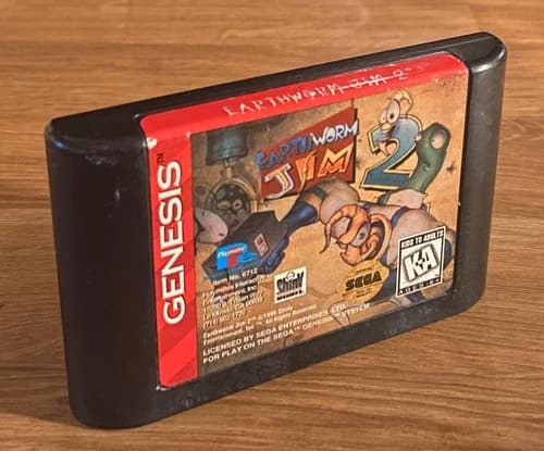 Earthworm Jim 2 (Sega Genesis, 1996) Authentic Game Cartridge