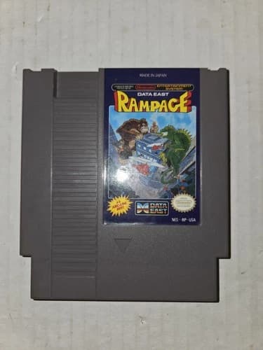 Rampage (Nintendo NES, 1988) Cartridge Tested Working Authentic