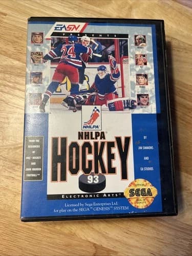 NHLPA Hockey '93 (Sega Genesis, 1992) CIB Case Manual Cartridge