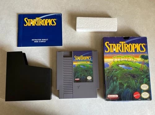 Star Tropics (Nintendo NES) w/ Original Box, Manual No Letter