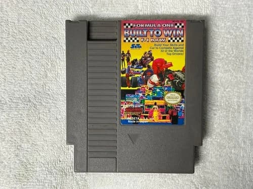 Formula One Built to Win Nintendo NES Authentic Tested Cartridge