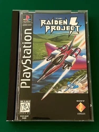 The Raiden Project Long box! (Sony PlayStation 1, PS1, 1995), CIB, MINTY!