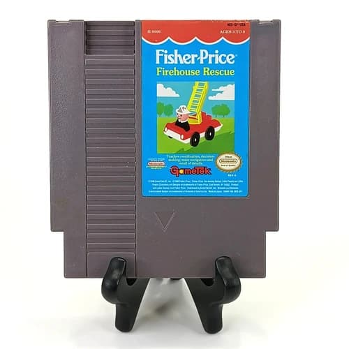 Fisher-Price Firehouse Rescue NES Game Cartridge Nintendo, 1992 Authentic Tested