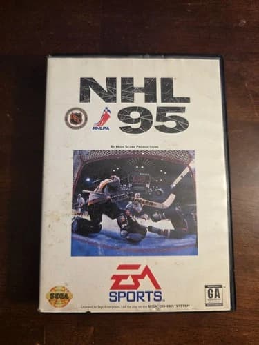 NHL 95 Sega Genesis - Complete In Box CIB (Manual, Box, Game - TESTED