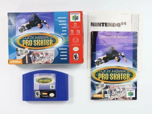Tony Hawk's Pro Skater Nintendo 64 N64 CIB Complete Orig Box Manual Inserts USA
