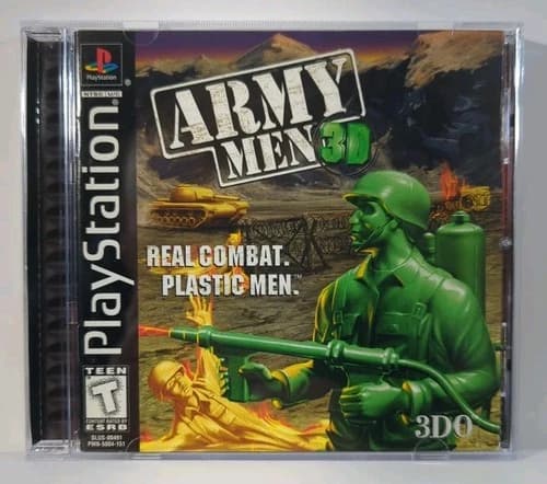 Army Men 3D (Sony PlayStation 1, 1999) PS1 Complete Tested Black Label/ Reg Card