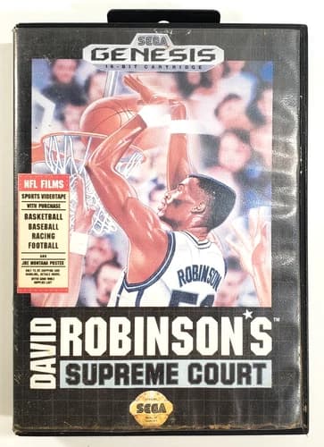 David Robinson's Supreme Court (Sega Genesis, 1992) CIB Complete with Manual